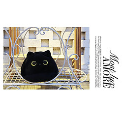 Avis Universal Noir mignon mignon en forme de chat doux peluche oreiller dessin animé animal chat peluche jouet cadeau de la Saint-Valentin coussin de coussin de coussin pour dormir 40 cm | Peluche oreiller