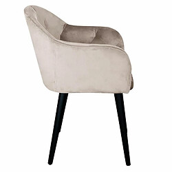 Avis Paris Prix Fauteuil Design en Velours Glany 81cm Taupe