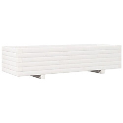 vidaXL Jardinière blanc 110x40x26,5 cm bois de pin massif