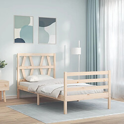 vidaXL Cadre de lit sans matelas 100x200 cm bois massif 