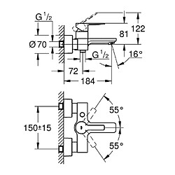 GROHE - Mitigeur Bain/Douche Grohe Lineare