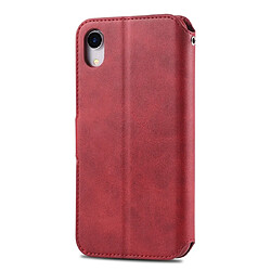 Avis Wewoo Housse Coque Pour iPhone XR AZNS Texture du mollet Etui en cuir avec rabat horizontal magnétique PU supportfentes cartes et cadre photo Rouge