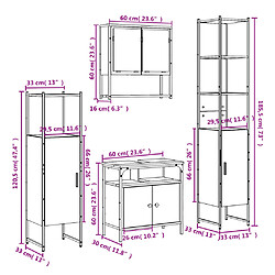 vidaXL Ensemble de meubles de salle de bain 4 pcs Chêne marron pas cher