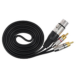 XLR 3Pin Femelle à 2RCA Mâle Haut-Parleur Audio SplitterCable Connecteur 1.5M pas cher