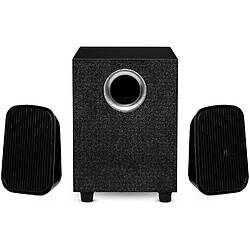 Universal Ensemble d'enceintes YYH-Subwoofer, haut-parleurs d'ordinateur alimentés par USB avec pilotes de champ lointain, total jusqu'à 8 W RMS (noir)