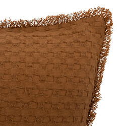 Avis Pegane Lot de 2 coussins en coton coloris Terracotta - Longueur 45 x Profondeur 10 x Hauteur 45 cm