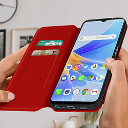 Avis Avizar Housse pour Oppo A17 Clapet Porte-carte Support Vidéo rouge