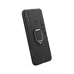 Wewoo Coque Housse de protection antichoc PC + TPU pour Vivo X21i, avec support d'anneau magnétique (Noir)