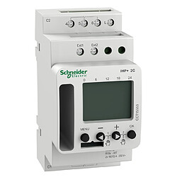 interrupteur horaire - programmable - 2 canaux - acti9 - ihp+ - schneider electric cct15553