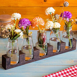 Hanah Home Soliflore en bois et verre Candy.