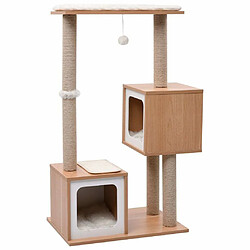 Arbre à chat,niche pour chat avec tapis à gratter en sisal 104 cm -MN27659