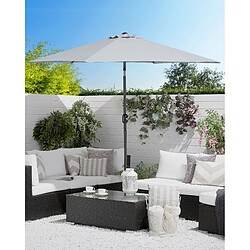 Beliani Parasol de jardin gris clair d 270 cm VARESE