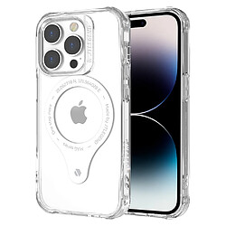 Coque en TPU anti-chute, avec cadre de caméra, compatible avec le chargement sans fil pour votre iPhone 14 Pro - transparent