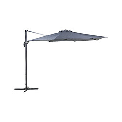 Beliani Grand parasol de jardin gris anthracite d 300 cm SAVONA