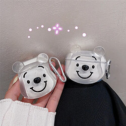 GUPBOO Airpods Coque Housse Étui Protecteur Compatible pour AirPods Pro-ours mignon dessin animé transparent