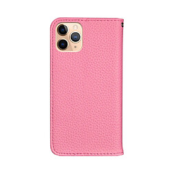 Avis Wewoo Coque Etui à rabat en cuir Litchi pour iPhone 11 avec support et fentes cartes Rose