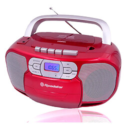 Radio CD Cassette Portable Numerique PLL FM, Lecteur CD-MP3, USB, AUX-IN, , Rouge, Roadstar, RCR-4635UMPRD pas cher