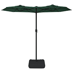 Avis vidaXL Parasol de jardin à double tête avec LED vert 316x240 cm