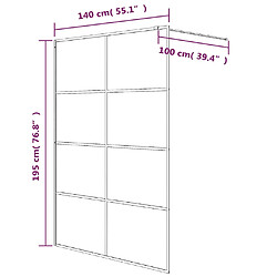 Maison Chic Paroi de douche | Écran de douche | Cloison de douche Blanc 140x195 cm Verre ESG transparent -GKD60951 pas cher