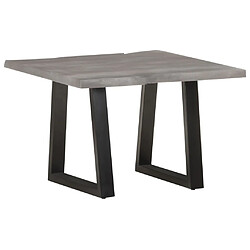 Maison Chic Table basse pour salon | Table à café avec bord naturel 60x60x40 cm Bois d'acacia massif -GKD79941