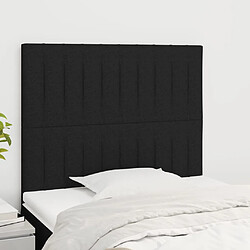 vidaXL Têtes de lit 2 pcs Noir 80x5x78/88 cm Tissu