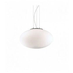 Ideal Lux Suspension Blanche CANDY 1 ampoule Diamètre 25 Cm