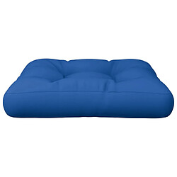 Avis vidaXL Coussin de palette bleu royal 58x58x10 cm tissu