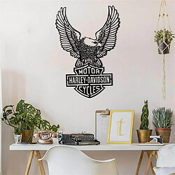 DEKORY Decoration murale metal Moto Harley Davidson Aigle - 60x42 cm