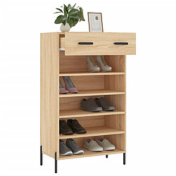 Acheter Maison Chic Armoire à Chaussures,Meuble de Rangement à Chaussures chêne sonoma 60x35x105cm bois d'ingénierie -MN48113