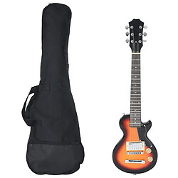 vidaXL Guitare électrique pour enfants et sac marron et noir 3/4 30"