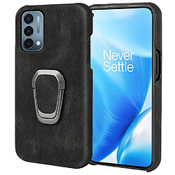 Coque en TPU + PU avec béquille, noir pour votre OnePlus Nord N200 5G