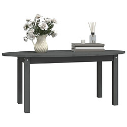 Avis vidaXL Table basse Gris 110x55x45 cm Bois massif de pin