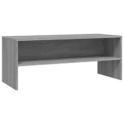 vidaXL Meuble TV Sonoma gris 100x40x40 cm Bois d'ingénierie