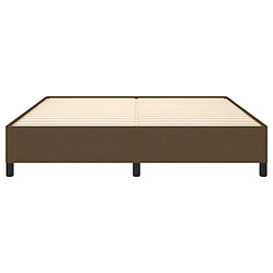 Acheter vidaXL Cadre de lit sans matelas marron foncé 160x200 cm tissu