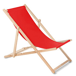 Chaise longue GreenBlue bain de soleil pliante réglable couleur rouge