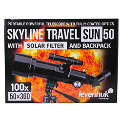 Levenhuk Skyline Travel Sun 50 Réfracteur 135x Noir, Argent