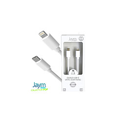 Jaym Câble USB-C vers Lightning 3A - 1,5 mètres - Collection POP - Blanc