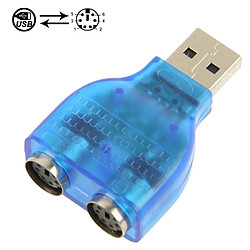 Wewoo Pour souris / clavier Adaptateur USB mâle vers PS / 2