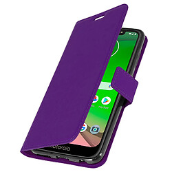 Avizar Housse Motorola Moto G7 et G7 Plus Étui folio Portefeuille Fonction Stand violet