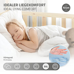 ML-Design Lit d'enfant +matelas cadre de lit et sommier à lattes bois gris clair 70x140 cm pas cher