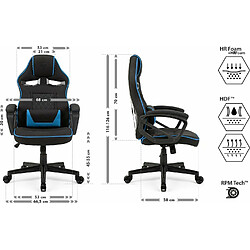 Sense7 Sense 7 knight | siège gamer fabric gaming chair noir et bleu pas cher