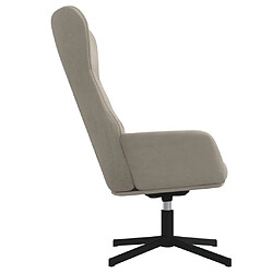 Acheter vidaXL Chaise de relaxation avec tabouret Gris clair Velours