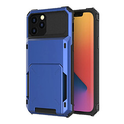 Coque en TPU anti-chute, porte-cartes, hybride bleu pour votre Apple iPhone 13 Pro Max 6.7 pouces