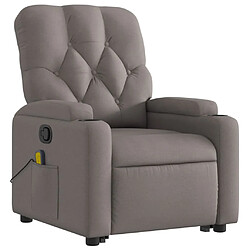 Avis vidaXL Fauteuil inclinable de massage Taupe Tissu