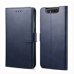 Wewoo Housse Coque Pour Galaxy A80 / A90 GUSSIM Business Style Étui en cuir à rabat horizontal avec support et fentes cartes et portefeuille bleu