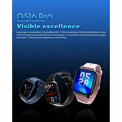 Acheter Qs16Pro Montre Intelligente Bluetooth 5.0 Fréquence Cardiaque Surveillance Du Sommeil Bracelet De Sport Étanche Noir