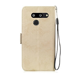 Avis Wewoo Housse Coque Etui en cuir multifonctionnel avec rabat horizontal fente pour carte et support LG G8 ThinQ or