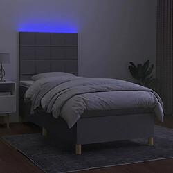 Acheter Sommier à lattes,Cadre à lattes de lit et matelas et LED pour Adulte Gris clair 90x200 cm -MN80554