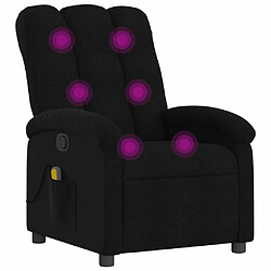 Maison Chic Fauteuil de massage inclinable,Fauteuil luxe de relaxation Noir Tissu -MN39249