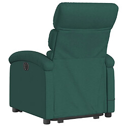 Acheter vidaXL Fauteuil inclinable de massage Vert foncé Tissu